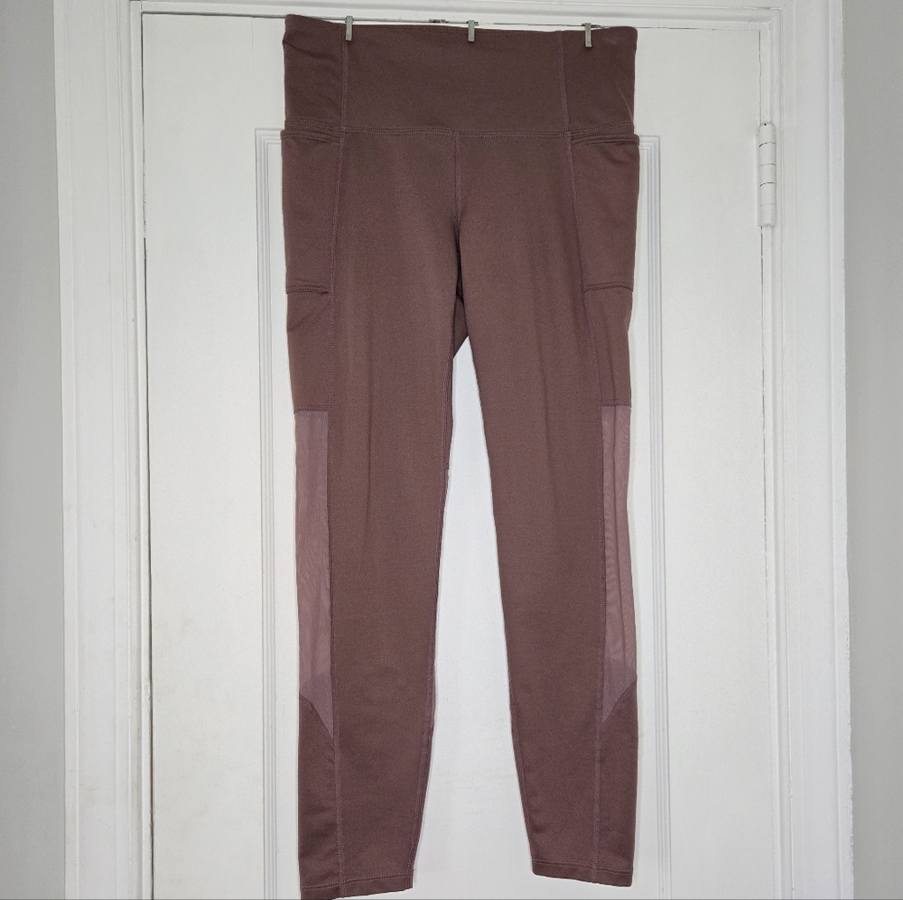 JoyLab Mauve Athletic 7/8 Length Leggings w/ Pockets - Women's Small